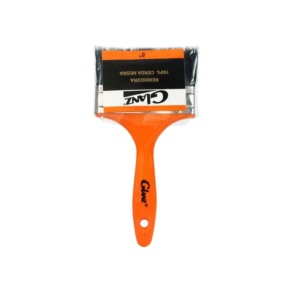 Brocha Glanz ESENCIAL naranja 5'' cerda natural negra