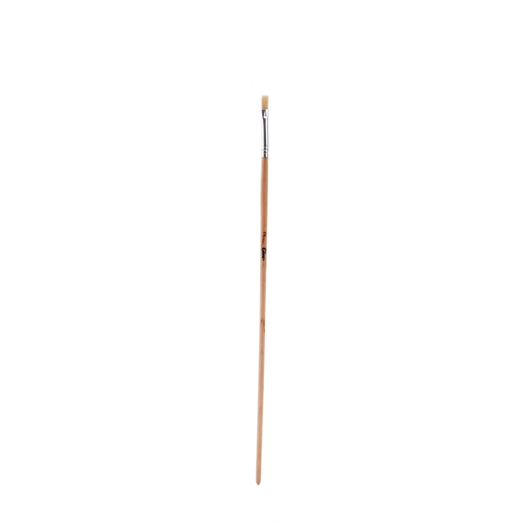 Pincel plano cerda blanca No. 2