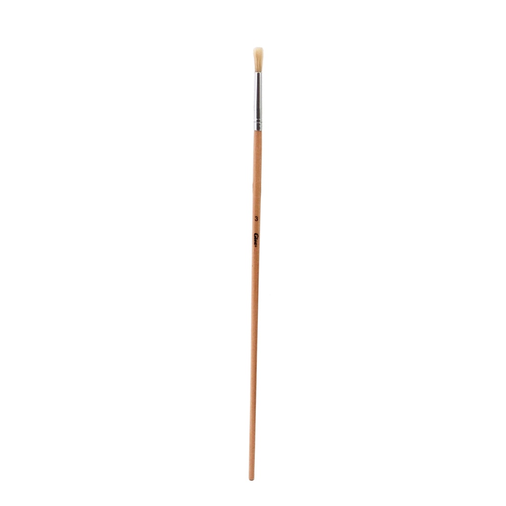 Pincel redondo cerda blanca No.3