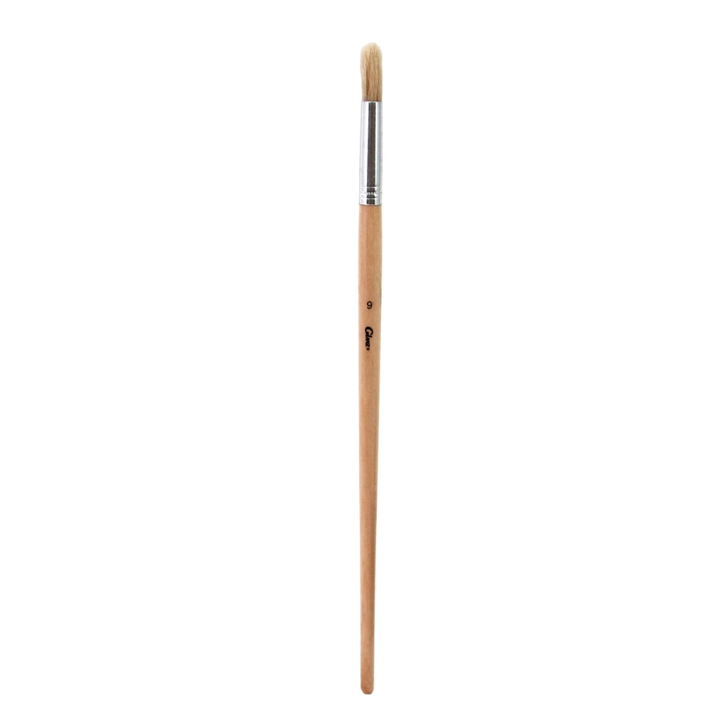 Pincel redondo cerda blanca No.9