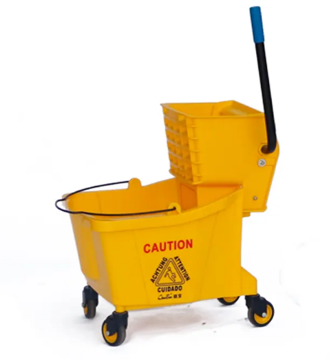 Carreta limp con exprimidor 36 lts amarilla