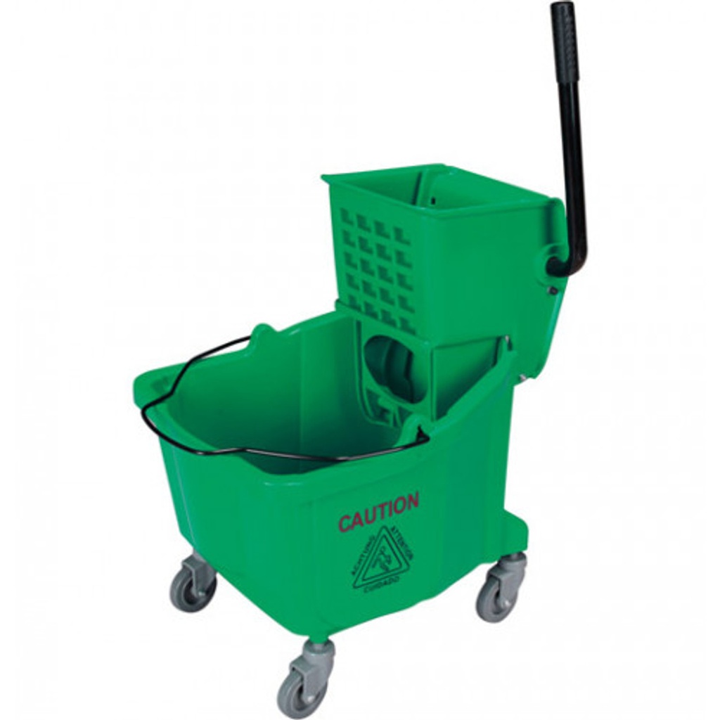 Carreta limp con exprimidor 36 lts verde