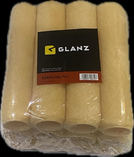 [g103doc] Felpa GLANZ ESENCIAL  9 x 3/8 plg UNIDAD (paquete 12u)