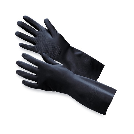 [labex10] Guante de latex negro Industrial de 18 plg #9 talla grande