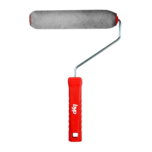 [raplr15] Minirodillo antigota poliester rayas gris 6plg con maneral  ByP
