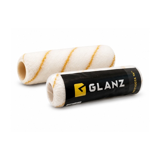 [rca2209105] Felpa GLANZ 9" x 3/8" acrílica con rayas amarillas 