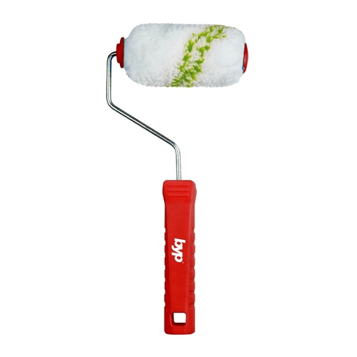 [rmic09] Minirodillo de microfibra rayas verdes 4plg con maneral  ByP