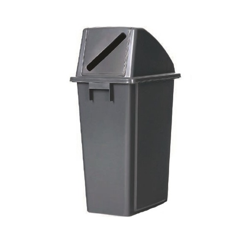 [tc06003gy] Basurero plástico 60 lts tapadera con ranura para papel