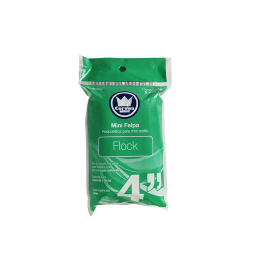 [mrdp0002] Felpa CORONA 4" flock para minirodillo  (paquete 2u)