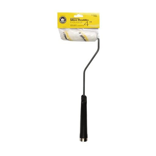 [mrara0003] Minirodillo industrial 4'' (maneral y felpa) CORONA
