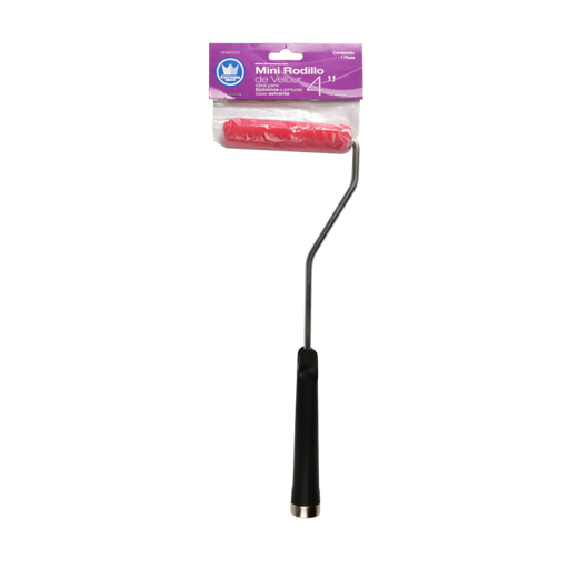 [mrar0008] Minirodillo velour 4'' (maneral y felpa) CORONA