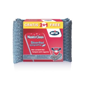 [22214] Esponja tipo almohadilla MASTER CLEAN no raya de ARIX paquete 2u+1 gratis