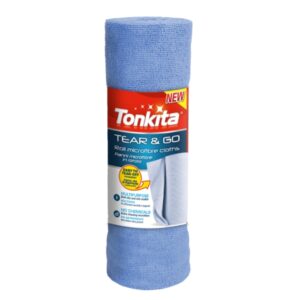 [tk28615] Paño microfibra 30 x 30cm rollo precortado azul 20u. TONKITA