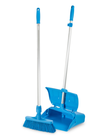 [1083b] Recogedor pendular con tapadera y escobilla AZUL