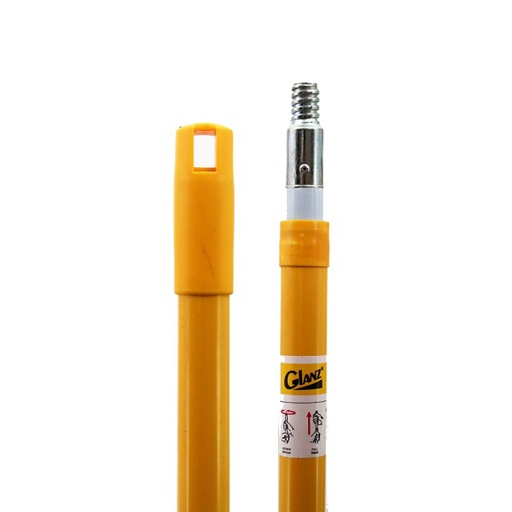 [416002m] Extensión telescópica 2.0 m acero amarilla rosca USA metálica