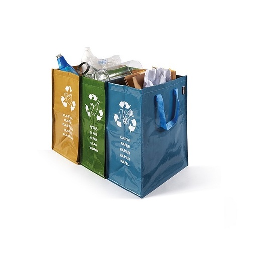 [468d] Kit bolsas de reciclaje ( papel, plástico y vidrio) PERFETTO