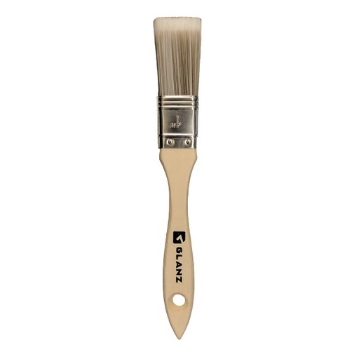 [920010] Brocha 1" Glanz CLASICA mango de madera y fibra poliester