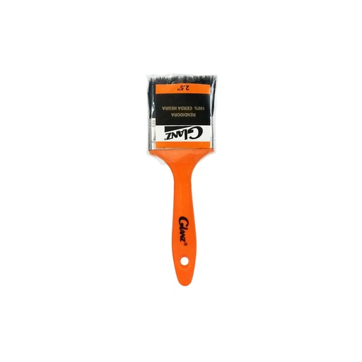 [940025] Brocha 2.5" Glanz ESENCIAL naranja cerda natural negra