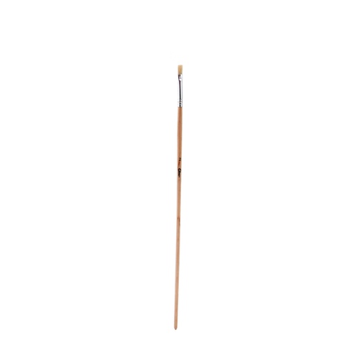 [970002p] Pincel plano cerda blanca No. 2