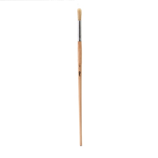[970007r] Pincel redondo cerda blanca No.7