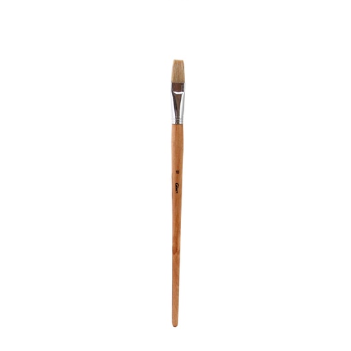 [970010p] Pincel plano cerda blanca No. 10
