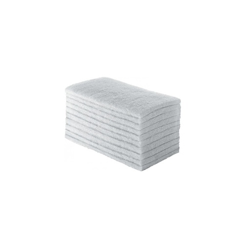 [98-604tsh] Esponja GLANZ abrasiva 15 x 23 x 0.5 cm blanca (paquete 10 unidades)